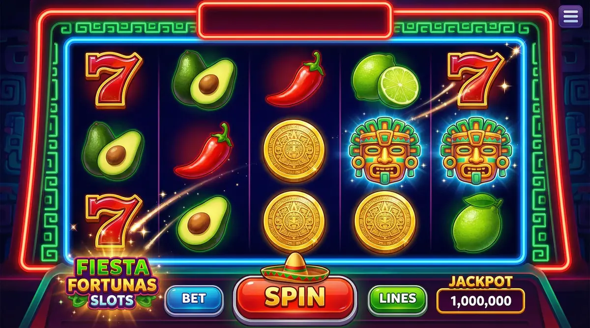 Tragamonedas mexicanas con símbolos aztecas frutas y números de la suerte